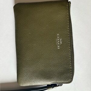 Coach Olive Green Wristlet